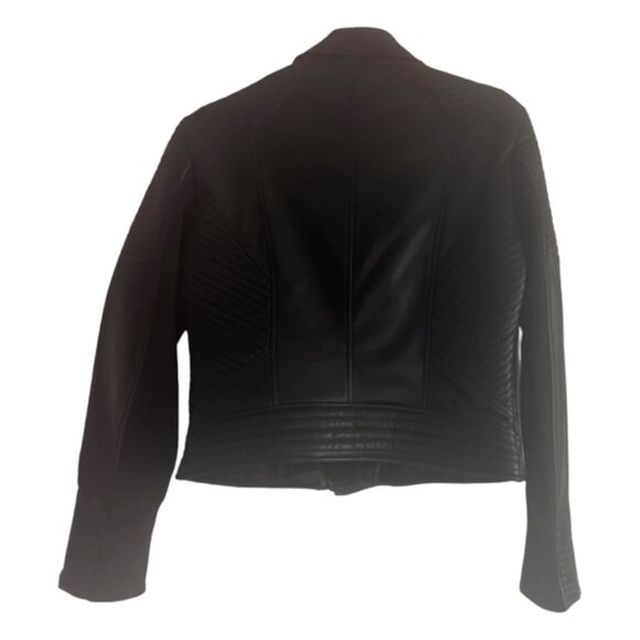 Bar III Faux Leather Mojo Jacket Black Size M - Picture 3 of 5
